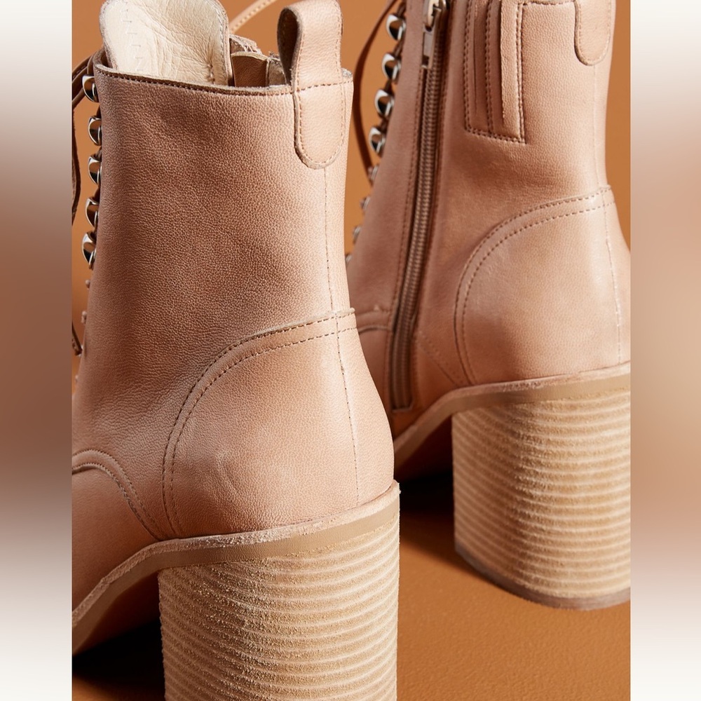 NWOT Jeffrey Campbell Dotti Leather Lace-Up Boot - Picture 9 of 11
